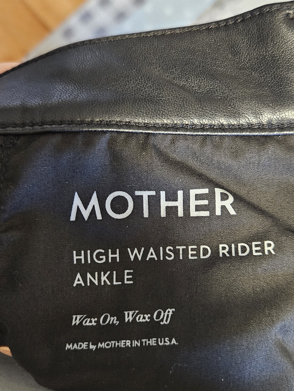 MOTHER High Rise Rider Ankle Faux Leather - Picture 4 of 5